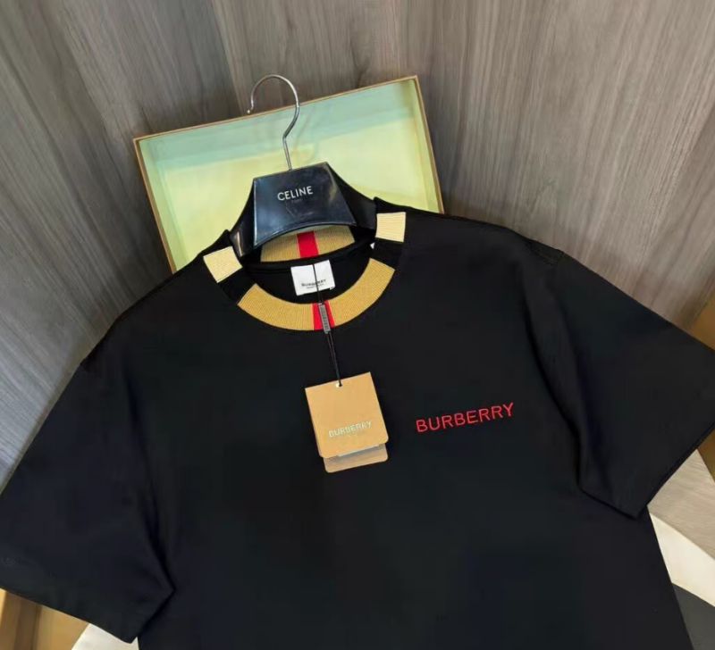 Reissue Burberry Detail Collar Short Sleeve Black